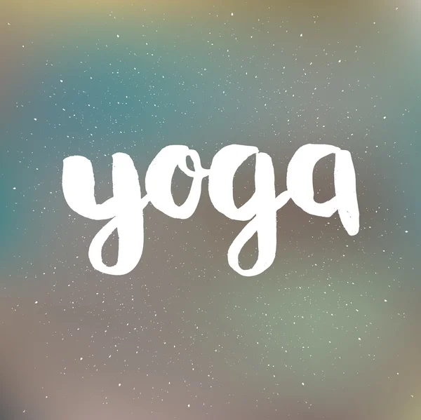 Póster con letras yoga . — Vector de stock