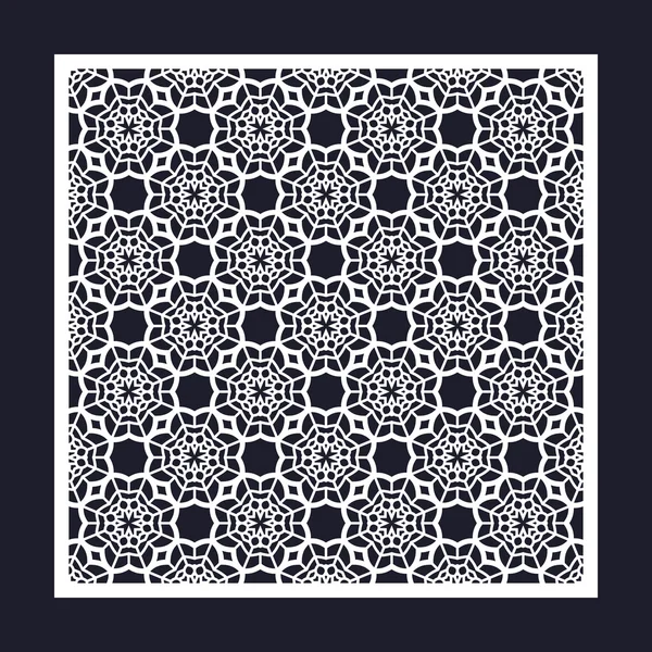 Geometrik desenli Ajur kare çerçeve.