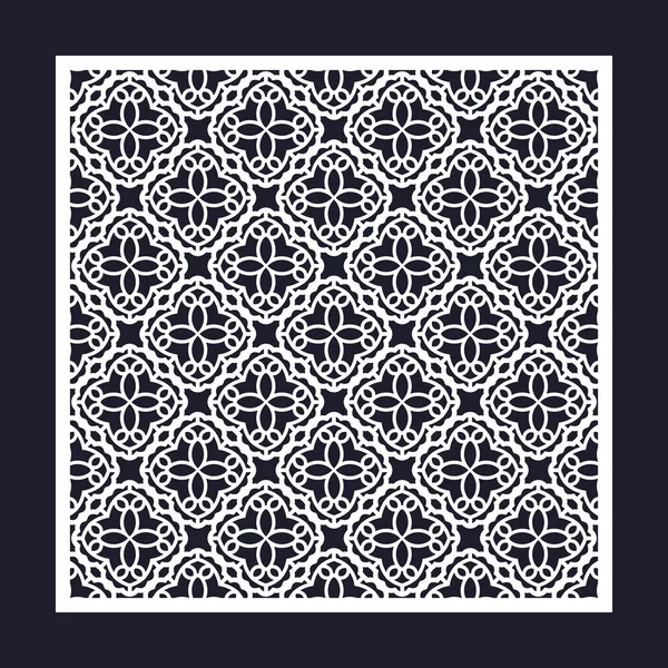 Geometrik desenli Ajur kare çerçeve.