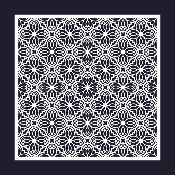 Geometrik desenli Ajur kare çerçeve.