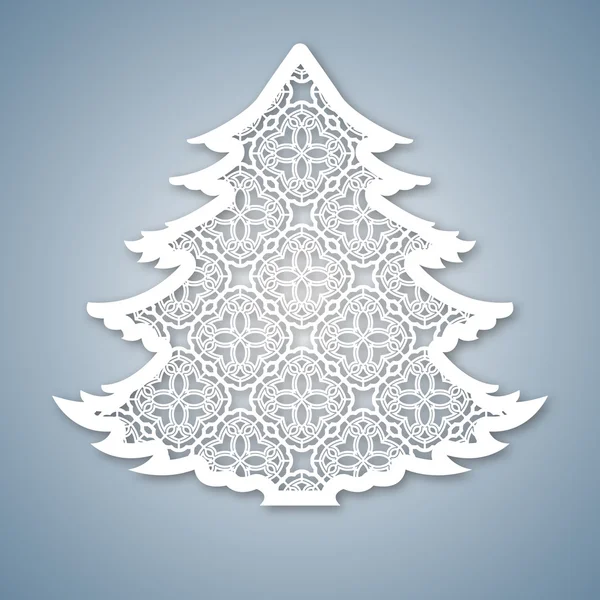 Geometrik desenli Noel ağacı. Lazer Kesim şablonu