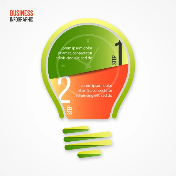Glühbirnen-Vektor-Infografik-Vorlage für Grafiken, Diagramme, Diagramme und andere Infografiken. — Stockvektor