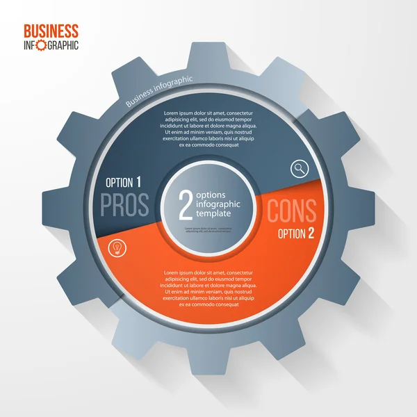 Wektor biznes i przemysł sprzęt styl koło infographic szablon — Wektor stockowy