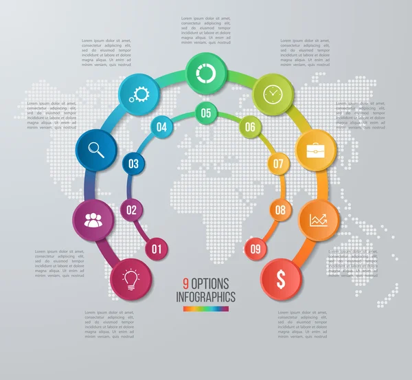 Wektor koło szablon infographic wykresy, diagramy, wykresy. — Wektor stockowy