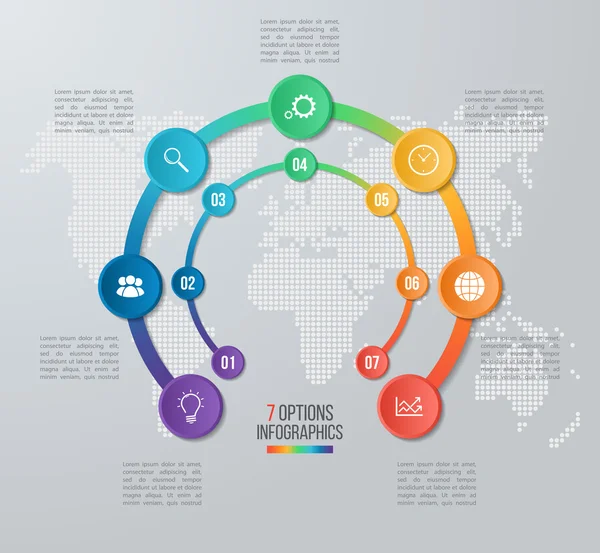 Modelo infográfico de círculo vetorial para gráficos, gráficos, diagramas . —  Vetores de Stock