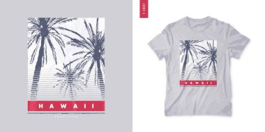 Hawaii mi? Tişört vektör tasarımı, poster, baskı, şablon.