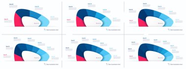 Soyut biçimde vektör pasta grafiği bilgi şablonları. 4 5 6 7 8 9 seçenek