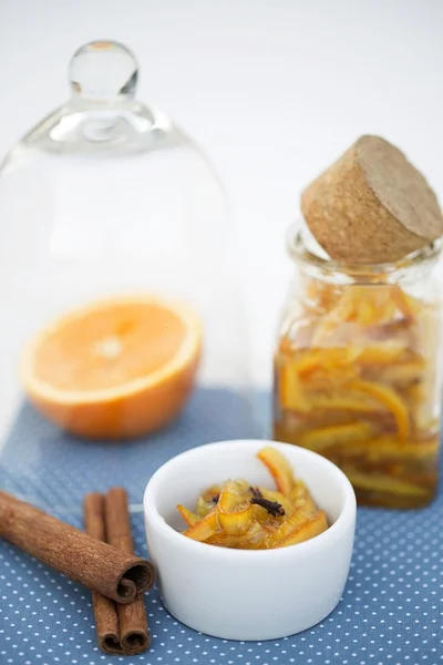 Orange, Zimt und Gewürznelken Marmelade — Stockfoto