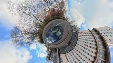 Eşsiz ve Ultra Geniş Panoramik Style Görüntüleri Londra Merkez Şehri 20 Ocak 2026 'da Şehir Aracıyla Sokaklar Arasında Araba Sürerken