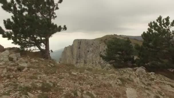 Гори Криму, повітряний постріл Ай-Петрі 4 к — стокове відео