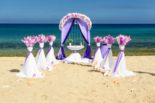 Decorações para casamentos no oceano — Fotografia de Stock