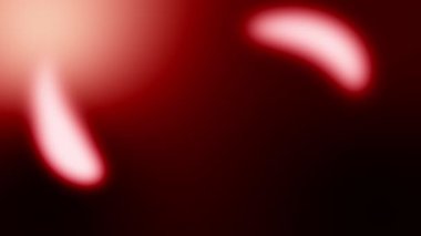 Yumuşak kırmızı parlak ışık çizgileri karanlık uzayda yavaşça hareket ediyor. Pürüzsüz bulanık geçiş ve sıcak enerji akışına sahip soyut hareket arkaplanı, modern tasarım için ideal bilim-kurgu efektleri.