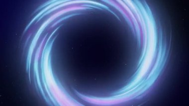 Soyut tünel animasyonu, hiperuzay ve seyahat girdabı. Bilim kurgu görüntüleri, hızlı hareket, fütüristik arka planlar. Mavi ve mor enerji girdabı dairesel bir hareketle dönüyor. Kusursuz döngü animasyonu 4k.