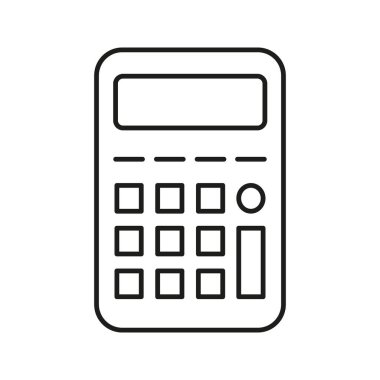 Hesap Çizgisi Simgesi. Matematiksel Hesaplama ve Mali Analiz Ana Hattı Sembolü. Muhasebe, Bütçe ve Eğitim Aracı. Düzenlenebilir Vuruş. İzole Vektör İllüstrasyonu.
