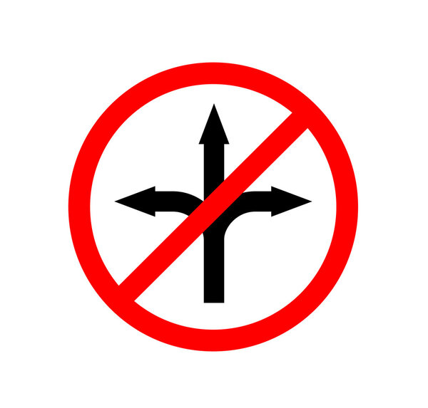 Off-the-wall end of road sign (dead end sign),  turn round and go back