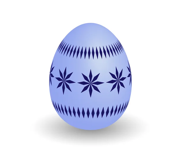 Bir şekilde dekore edilmiş mavi Paskalya yortusu yumurta