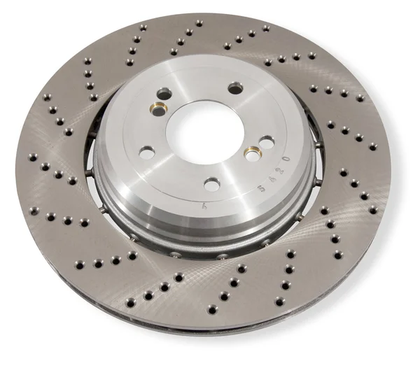 Car autoparts detail, tuning parts brake rotor — Zdjęcie stockowe