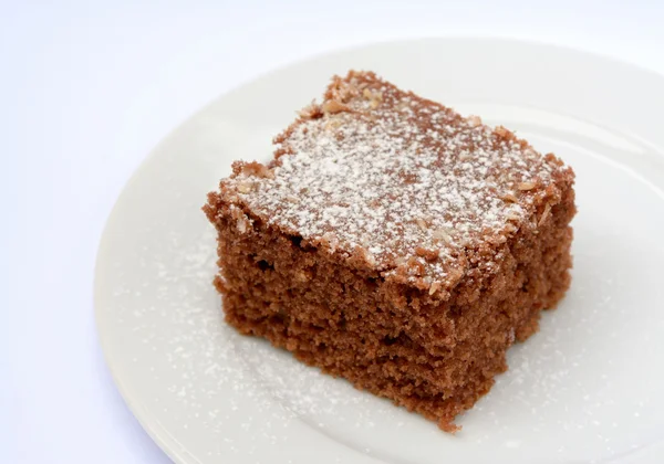 Sobremesa de cacau com coco polvilhado — Fotografia de Stock