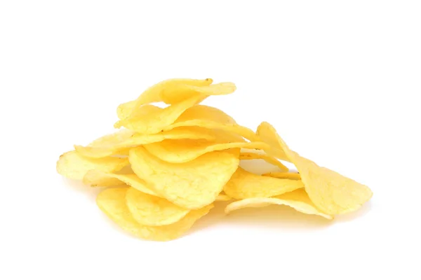 Fried salted potato chips — Stock Photo, Image