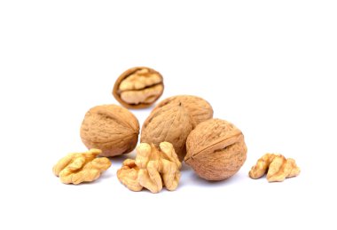 Bir kabuk ile taze ceviz 