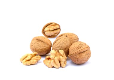 Bir kabuk ile taze ceviz 