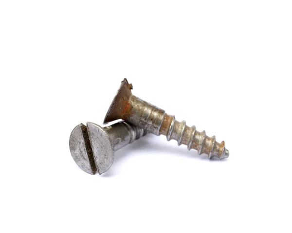 Old used wood screws — Stock Photo, Image