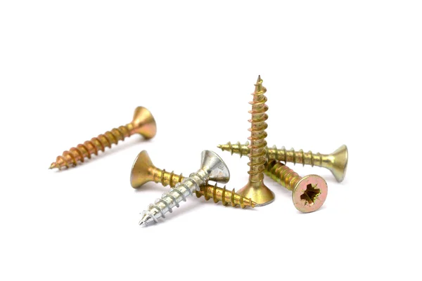 Pile of wood screws — Stock Photo, Image