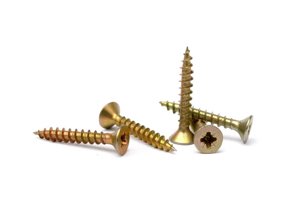 Pile of wood screws — Stock Photo, Image