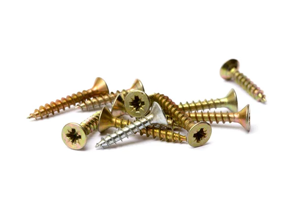 Pile of wood screws — Stock Photo, Image