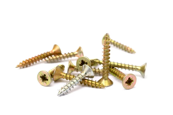 Pile of wood screws — Stock Photo, Image