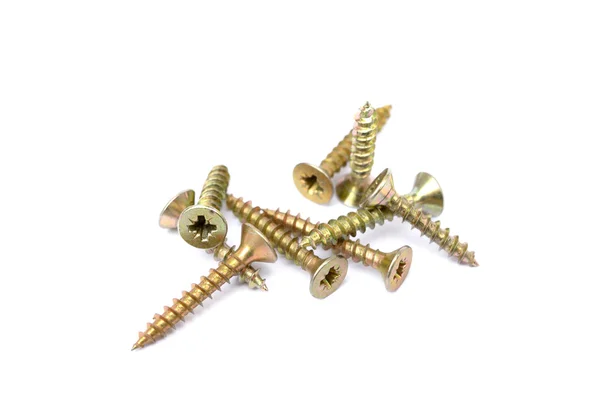 Pile of wood screws — Stock Photo, Image