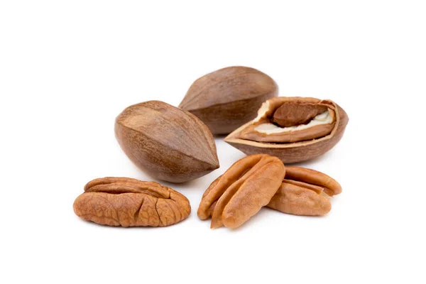 Čerstvé Ořechy Izolované Bílém Pozadí Stock Fotografie