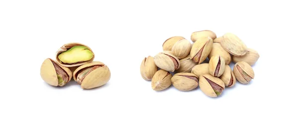 Pile Fresh Pistachios Isolated White Background — Stock Photo, Image