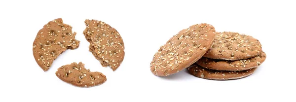 Pão Cereais Saudável Isolado Sobre Fundo Branco — Fotografia de Stock