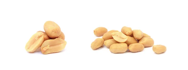 Roasted Salted Peanuts Isolated White Background — Stock Photo, Image