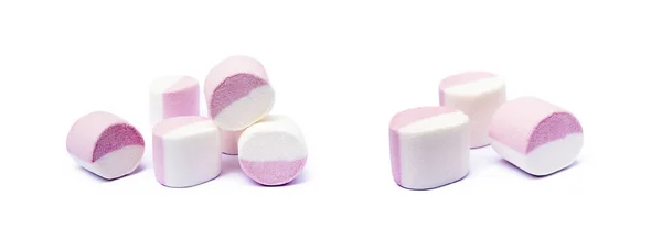 Marshmallow Doce Isolado Fundo Branco — Fotografia de Stock