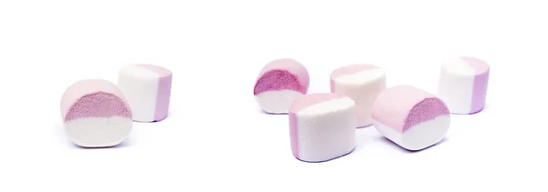 Marshmallow Doce Isolado Fundo Branco — Fotografia de Stock