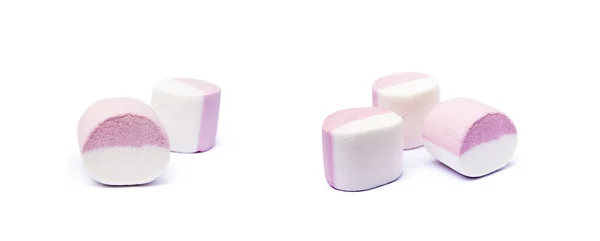 Marshmallow Sladké Izolované Bílém Pozadí — Stock fotografie