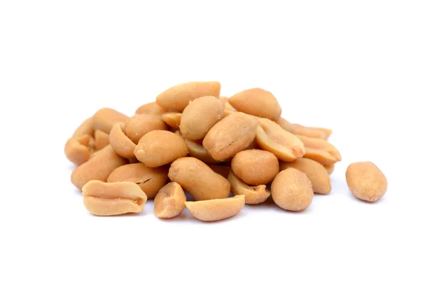 Uspořádány arašídy loupané — Stock fotografie