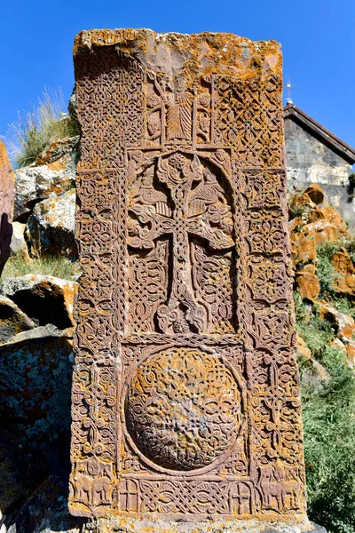 Khachkar Stone Crosses Hayravank Monastery Armenia — Foto Stock