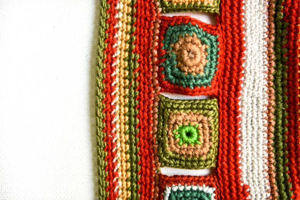 Uncinetto Prodotti Con Fili Multicolori Crochet — Foto Stock