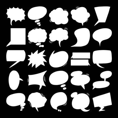 Konuşma Balonu Vektör Kümesi, Çizgi Roman ve Çizgi Film Balon Çizgisi Sanat Koleksiyonu