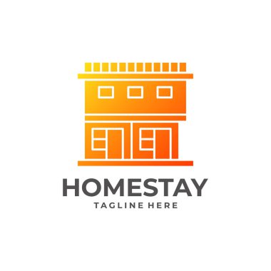 Emlak Evi Logo Vektörü, Modern İnşaat ve Ev Kalıbı Kimlik Tasarımı