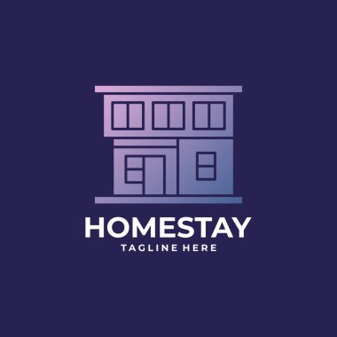 Emlak Evi Logo Vektörü, Modern İnşaat ve Ev Kalıbı Kimlik Tasarımı