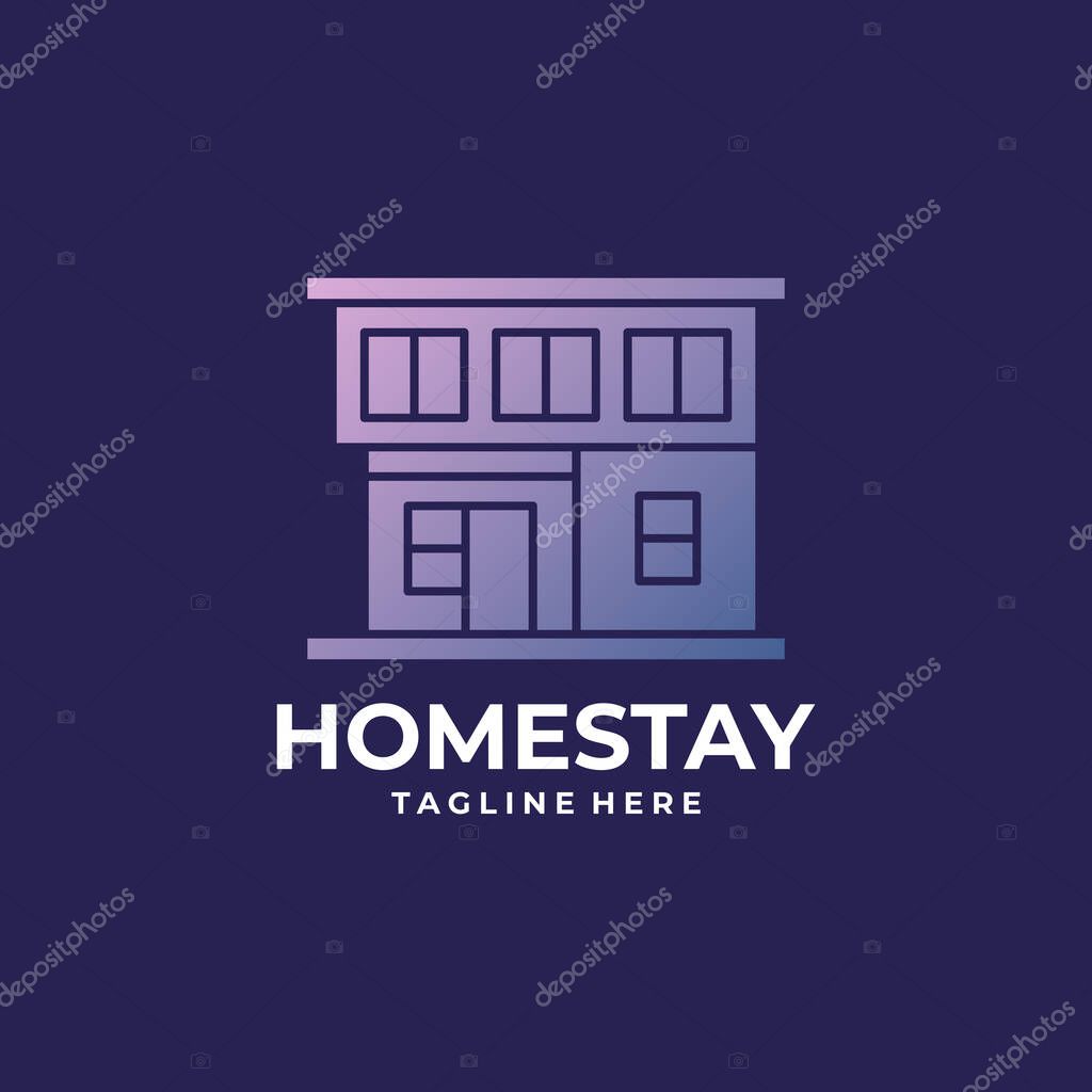 Real Estate House Logo Vector, Modern Building and Homestay Brand Identity Designs