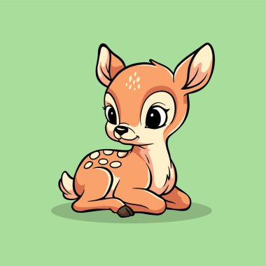 Sevimli bebek geyik tasviri.