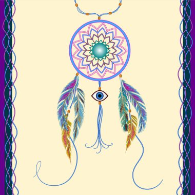 Rüya yakalayıcı nazar karşı bir tılsım ile.