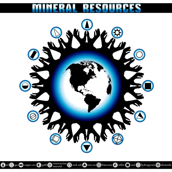 Día de la Tierra. Destrucción de reservas minerales . — Archivo Imágenes Vectoriales