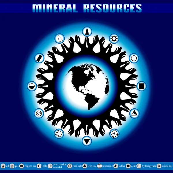 Día de la Tierra. Destrucción de reservas minerales . — Archivo Imágenes Vectoriales