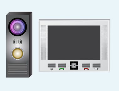 İnterkom. Video İnterkom. Monitör ve açık panel ile